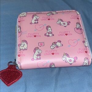 Fluffy Unicorn Pink Kids Wallet Despicable Me